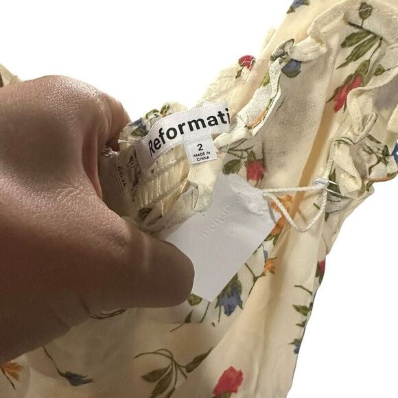 New Reformation Nikita Noemi Floral Georgette Midi Dress 2 - Picture 7 of 8